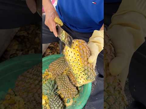 Very Easy Way To Cut Pineapple in Vietnam, 