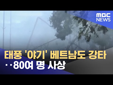 태풍 '야기' 베트남도 강타‥80여 명 사상 (2024.09.08/뉴스투데이/MBC), 